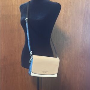 Kate Spade Tan and ivory crossbody bag